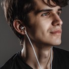 Наушники LuazON VBT 1.10 «Молния», вакуумные, микрофон, белые - Фото 2