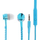 Наушники Luazon VBT 1.10 «Молния», вакуумные, микрофон, синие - Фото 4