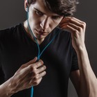 Наушники Luazon VBT 1.10 «Молния», вакуумные, микрофон, синие - Фото 3