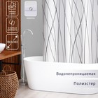 Штора для ванны Доляна «Моно», 180×180 см, полиэстер - фото 4615108