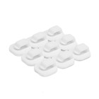 Держатель самоклеящийся для проводов и гирлянд ТУНДРА krep, 15×15 мм, белый, 18 шт. - Фото 5