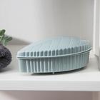 Мыльница пластиковая с крышкой «Листочек», 15×8×4.5 см, МИКС 5482365