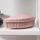 Мыльница пластиковая с крышкой «Листочек», 15×8×4.5 см, МИКС 5482365