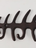 Настенные крючки декоративные «Рыбий скелет», чугун, 11×32.5×2.5 см - Фото 3