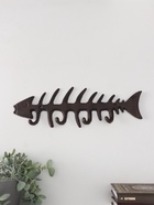 Настенные крючки декоративные «Рыбий скелет», чугун, 11×32.5×2.5 см - Фото 3
