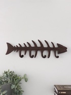 Настенные крючки декоративные «Рыбий скелет», чугун, 11×32.5×2.5 см - Фото 4