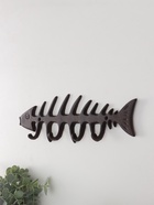 Настенные крючки декоративные «Рыбий скелет», чугун, 11×32.5×2.5 см - Фото 4