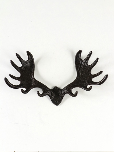 Настенные крючки декоративные «Лосиные рога», чугун, панно, 22×35×9 см