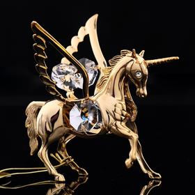 Сувенир «Конь - Пегас», 8x6x7 см, с кристаллами