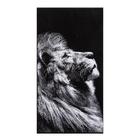 Полотенце махровое «Этель. Лев», 70×130 см, 100% хлопок, 420 г/м², чёрно-белое - Фото 2