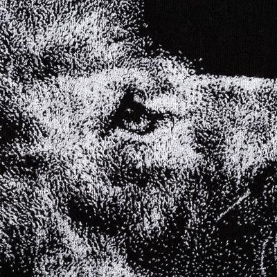 Полотенце махровое Этель «Лев», 70×130 см, 100% хлопок, 420 г/м², чёрно-белое