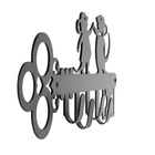 Вешалка 4-х местная «Мышата», чёрная, матовая - фото 24334009