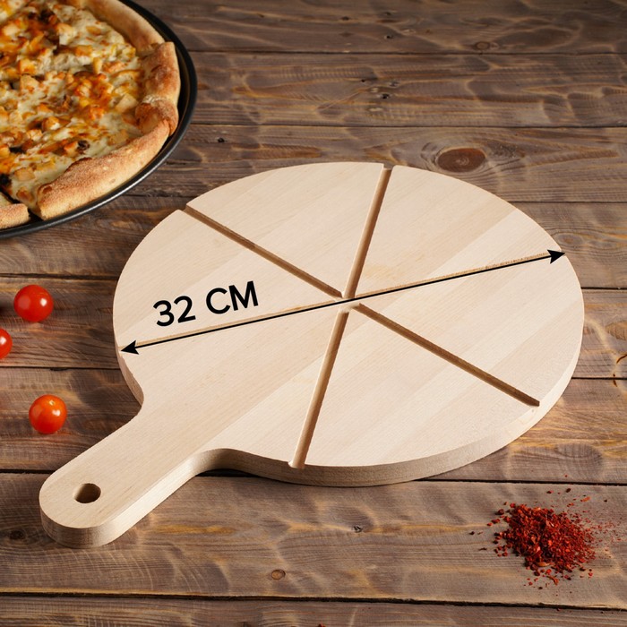 Доска для пиццы Adelica «Итальяно», d=32 см, берёза - фото 1908665304