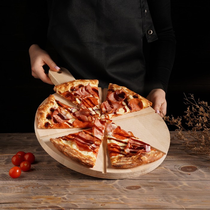 Доска для пиццы Adelica «Итальяно», d=32 см, берёза - фото 1908665306