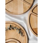 Менажница Доляна «Мерс», d=25 см, 3 секции, дерево берёза - Фото 7