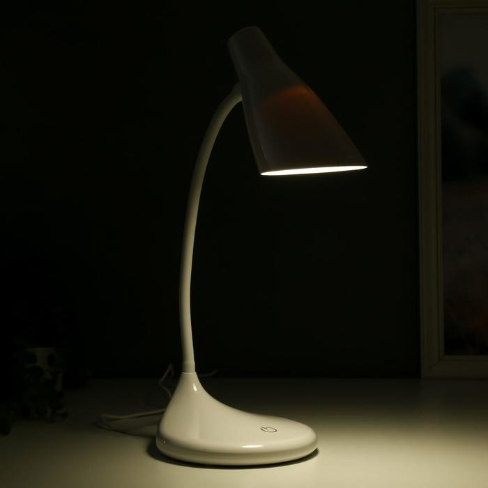 Лампа настольная на подставке UL0018 А 7Вт LED, USB, белый, сенсорн.включение - фото 1910138551
