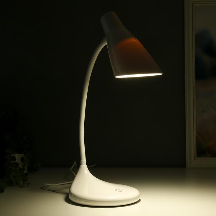 Лампа настольная на подставке UL0018 А 7Вт LED, USB, белый, сенсорн.включение - фото 1910138552