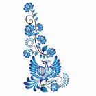 Термотрансфер «Гжель птица», уголок справа, 15×30 см, набор 10 шт. - Фото 2