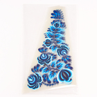 Термонаклейка «Гжель цветы», уголок слева, 20×35 см, набор 10 шт. - Фото 3