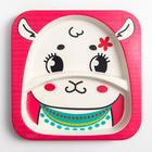 УЦЕНКА Набор бамбуковой посуды "ТРЕНД. Лама": тарелка, миска, стакан, вилка, ложка - Фото 3