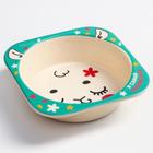 УЦЕНКА Набор бамбуковой посуды "ТРЕНД. Лама": тарелка, миска, стакан, вилка, ложка - Фото 4