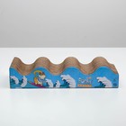 Когтеточка из картона с кошачьей мятой «Лови волну», волна с дном, 45 × 18 см - Фото 3