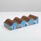 Когтеточка из картона с кошачьей мятой «Лови волну», волна с дном, 45 × 18 см - фото 6394857