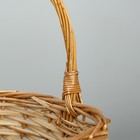 Корзина плетёная для хранения, 23×17×9 см, ручка h=17 см, цвет натуральная - Фото 3