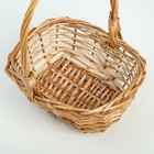 Корзина плетёная для хранения, 23×17×9 см, ручка h=17 см, цвет натуральная  (артикул 5541558)  большой выбор товаров оптом и в розницу по низким ценам с доставкой