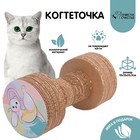 Когтеточка из картона с кошачьей мятой «Кото-йога», гантель, 12 × 23 см - фото 9203360