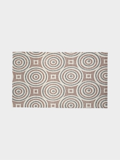 Набор ковриков для ванны и туалета Вилина «Круги», 2 шт.: 50×52, 50×85 см