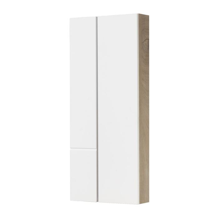 Шкафчик Aquaton модуль для зеркала «Мишель 23», цвет дуб эндгрейн, белый 20,7 см х 29,2 см х 107,2 с