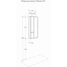 Шкафчик Aquaton модуль для зеркала «Мишель 23», цвет дуб эндгрейн, белый 20,7 см х 29,2 см х 107,2 с - Фото 4