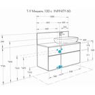 Тумба под раковину AQUATON Мишель 100 без столешницы, дуб эндгрейн, белый 1A244101MIX40 - Фото 7