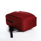 Рюкзак молодёжный из текстиля, наружный карман, цвет красный - Фото 3