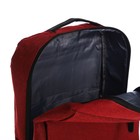 Рюкзак молодёжный из текстиля, наружный карман, цвет красный - Фото 4