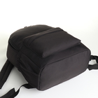 Рюкзак школьный из текстиля, наружный карман, цвет чёрный - фото 11807092