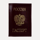 Обложка для паспорта, цвет бордовый - фото 8382358