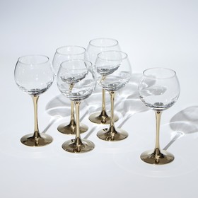 Набор бокалов для вина «Венеция», 280 мл, 6 шт, цвет золотой