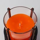 Ароматическая свеча в стакане на подставке Ripe orange, 10×9.5 см, 150 г, апельсин 6770867 - фото 319897119
