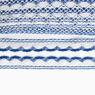 Тесьма плетёная, с люрексом 4.5 см, в рулоне 100 м, сине-белая - Фото 3