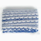 Тесьма плетёная, с люрексом 4.5 см, в рулоне 100 м, сине-белая - Фото 4