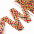 Тесьма цветная с люрексом, 3 см, в рулоне 10 метров - Фото 2