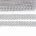 Тесьма плетёная серебряная в рулоне 20 метров - Фото 3