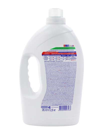 Жидкое средство для стирки BiMax Color, гель, для разноцветных тканей, 2.6 л