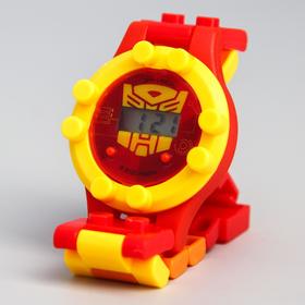 Часы наручные электронные "Трансформеры", Transformers, с ремешком-конструктором