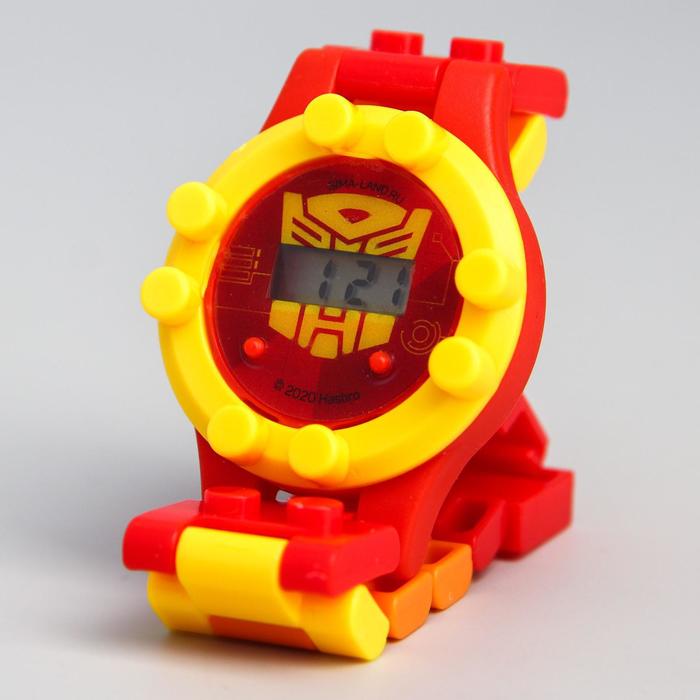 Часы наручные электронные "Трансформеры", Transformers, с ремешком-конструктором - Фото 1