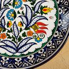 Ляган Риштанская Керамика "Цветы", 32 см, синий - фото 4321756