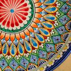 Ляган узбекский Риштанская керамика «Узоры», для плова, d=25 см, разноцветный - Фото 3