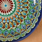 Ляган узбекский Риштанская керамика «Узоры», для плова, d=25 см, разноцветный - Фото 6
